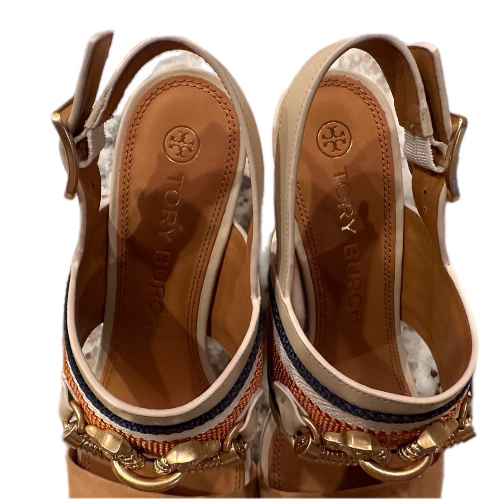 Tory Burch Jessa Block Heel Sandal Size 9.5- with box - Picture 7 of 15
